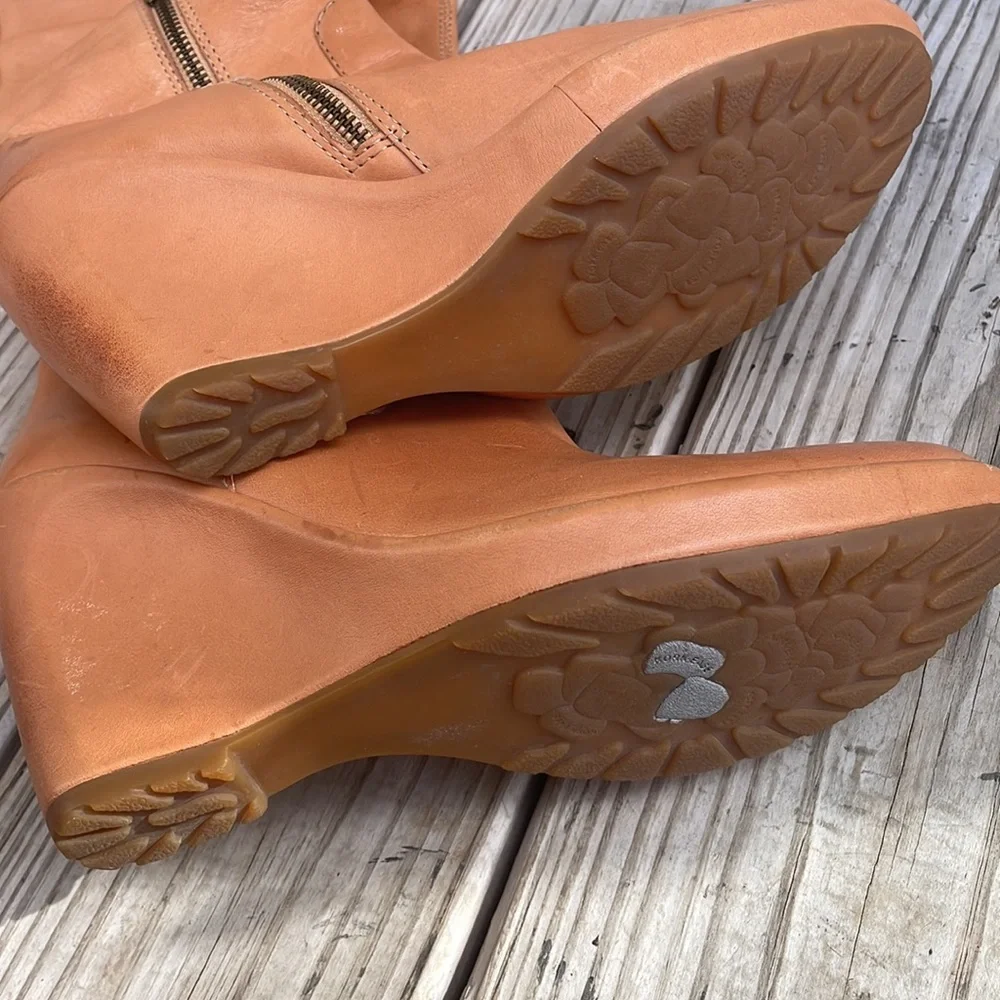 Kork Ease Adrianne Tan Leather OTK Boots 8.5